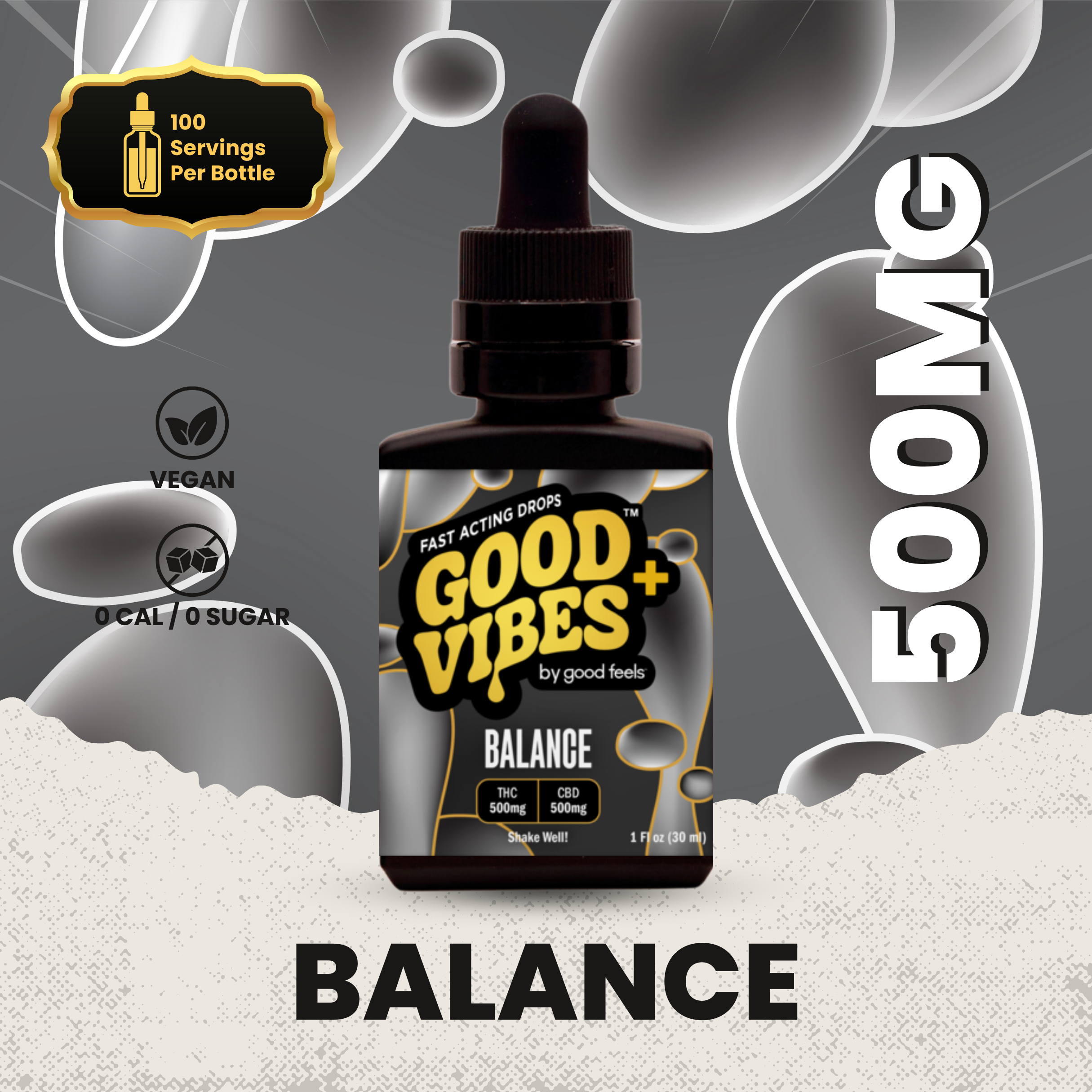 Photograph of product: Balance Plus 1:1 Fast Acting Syrup | 1000mg - Good Vibes