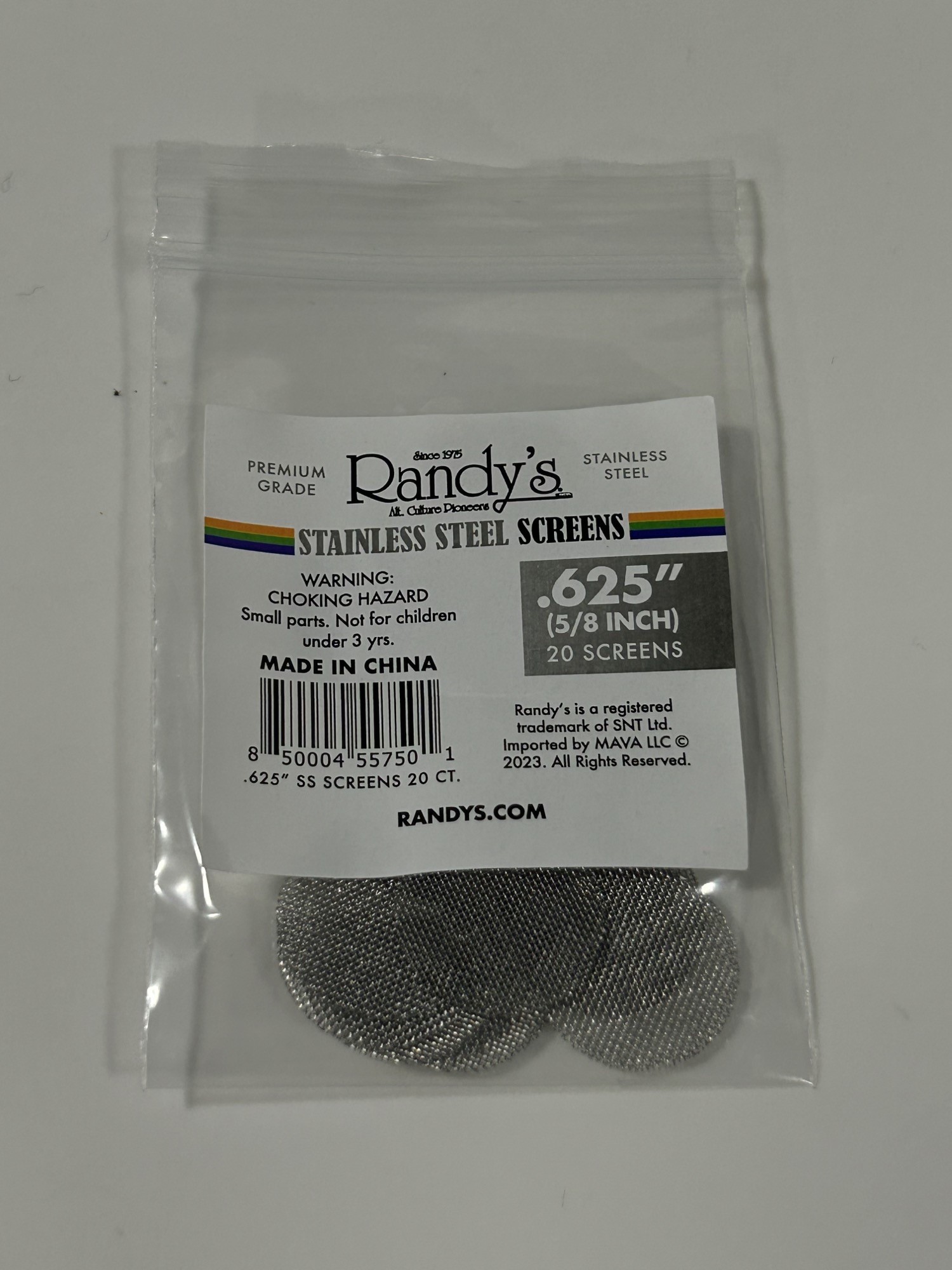 Photograph of product: Randy's 625 Stainless Steel Screens 20 pack