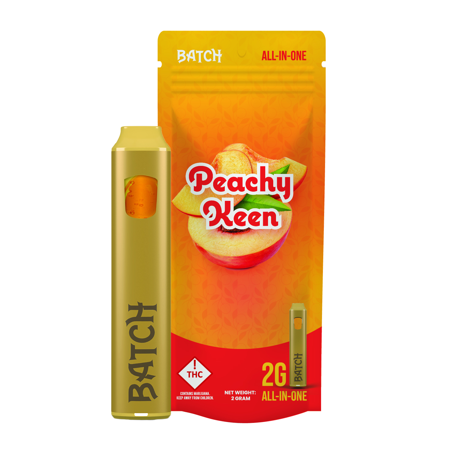 Photograph of Product: Batch | AIO | Flavors Peachy Keen | 2 g