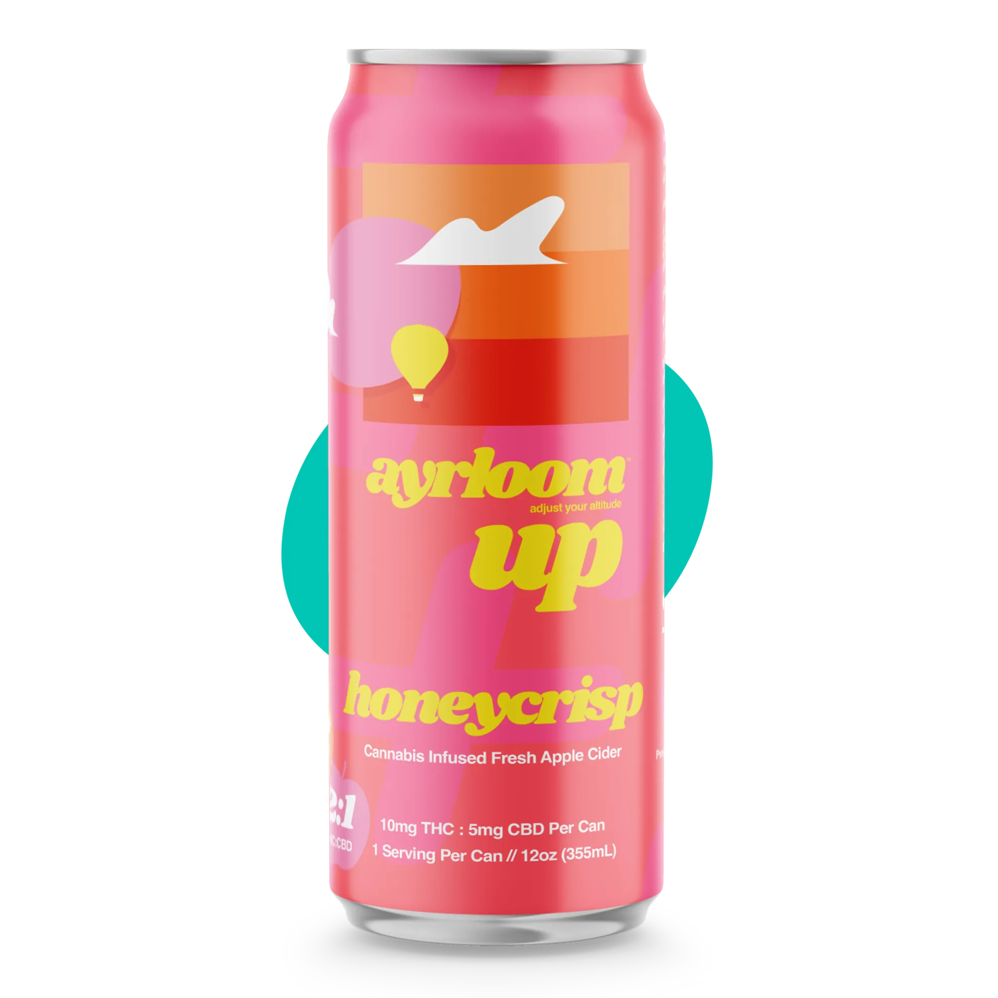 Photograph of product: Ayrloom | UP Honeycrisp Apple Cider 2:1 (TH-oui:CBD) Single Can 12oz, 10mg