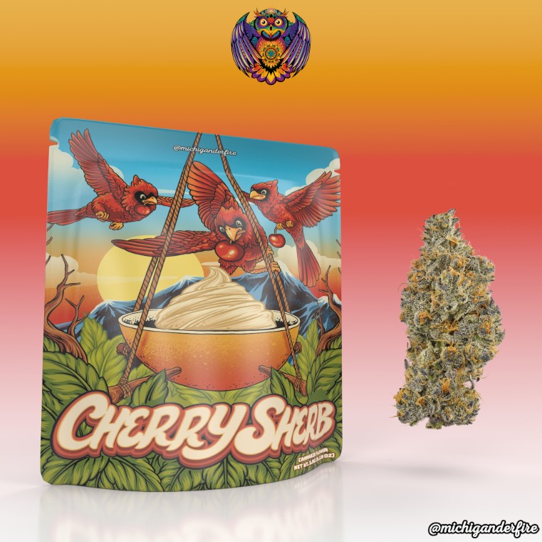 Photograph of product: Michigander Fire Cherry Sherb 3.5g