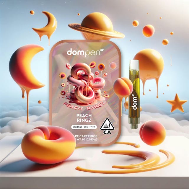 Photograph of product: dompen™ Peach Ringz (Hybrid) - 1G Cartridge - 