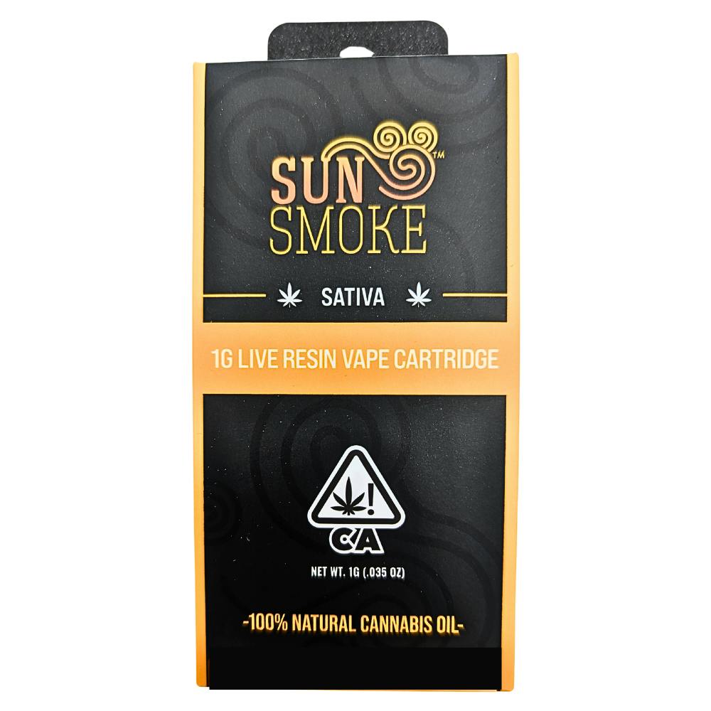 Photograph of product: Sunsmoke Live Resin Vape 1g - Banana Peach (S)