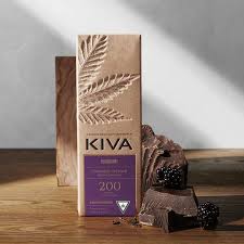 Photograph of product: Kiva Confections - 200MG Kiva Bar - Dark Blackberry