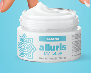 Photograph of product: Lotion | Alluris | Soothe [1:1:1 CBD/CBG/TH-oui] [3oz]