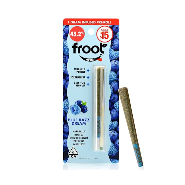 Photograph of product: Blue Razz Dream Infused Pre-Roll - 1g - 