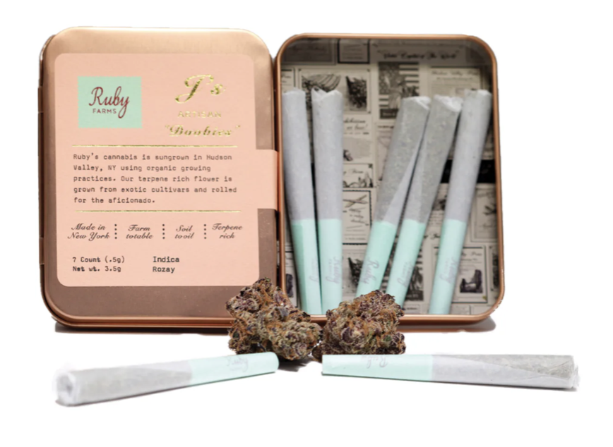 Photograph of product: Ruby Farms | Purple Hindu Kush | Doobies | 7ct | 3.5g