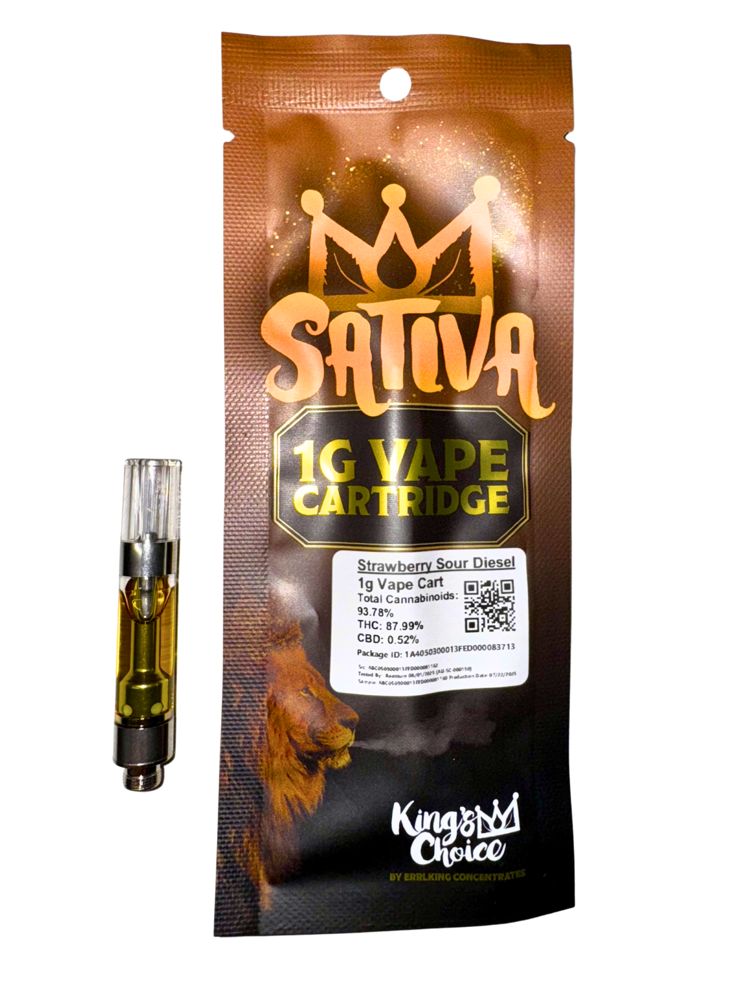 Photograph of product: Strawberry Sour Diesel 510 Vape Cart