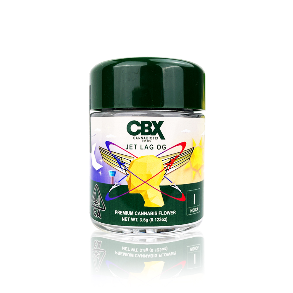 Photograph of product: CBX - Flower - Jet Lag OG - 3.5G