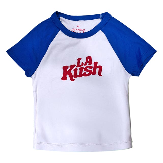 Photograph of Product: Red & Blue Womens LAK Cropped-T - M