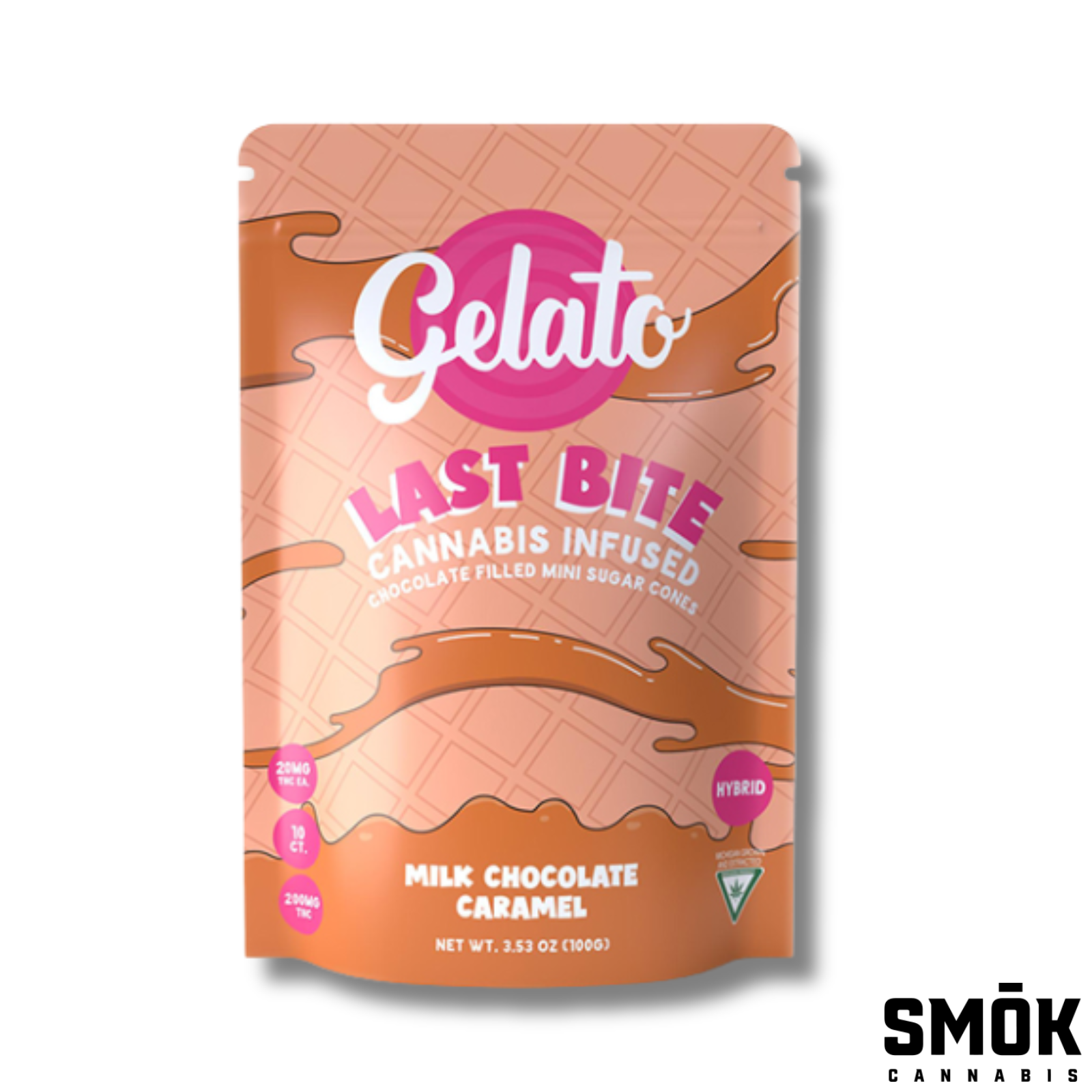 Photograph of product: Gelato Last Bites Milk Chocolate Carmel 200mg