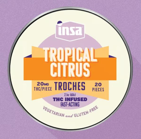 Photograph of product: Tropical Citrus RSO Troches | 20mg/20pk (400mg)