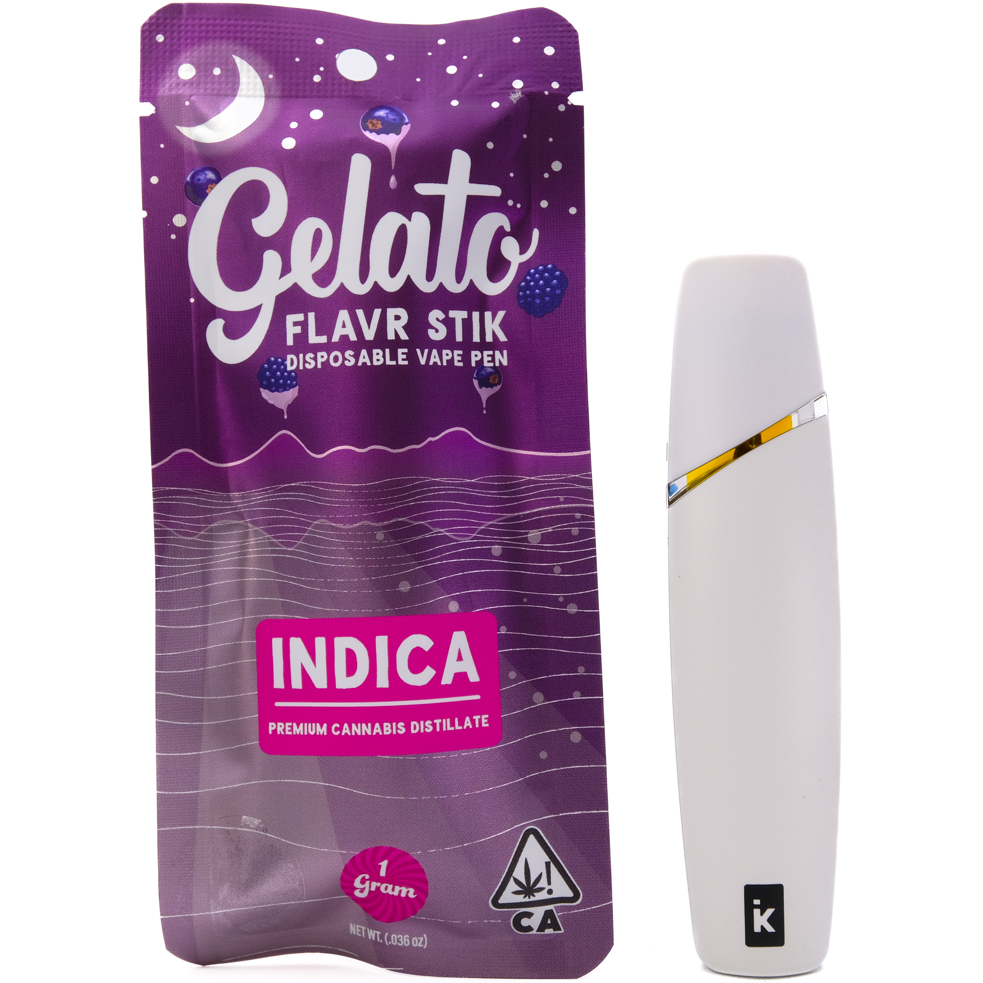 Photograph of product: Northern Lights 1g Disposable Cart - Gelato