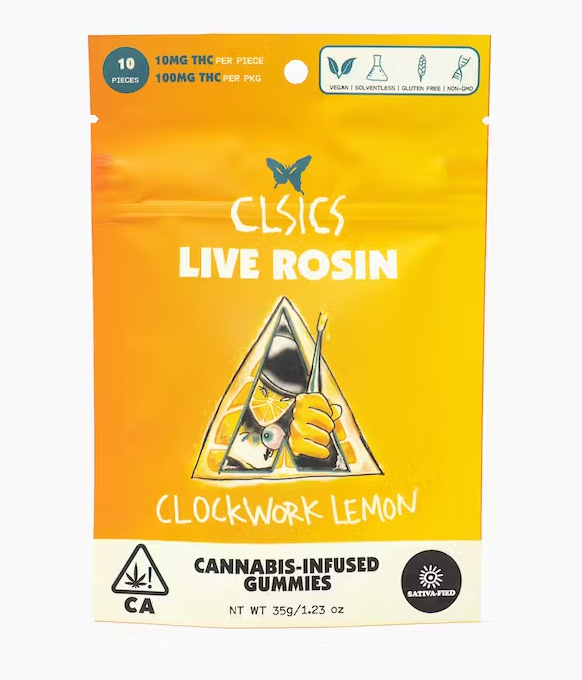 Photograph of product: Clockwork Lemon 10pk Rosin Gummies