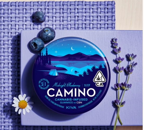 Photograph of product: 5:1 Midnight Blueberry TH-oui:CBN - Camino Gummies 20pk