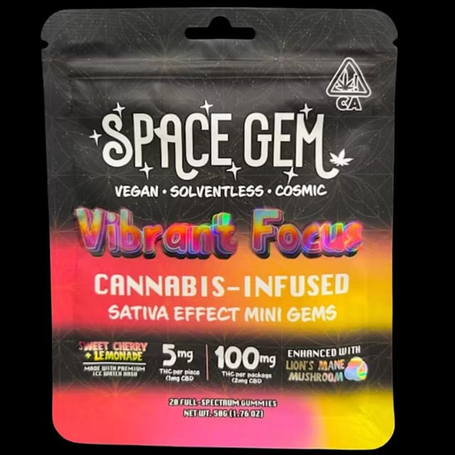 Photograph of product: Vibrant Focus 100mg 20pk Gummies - 