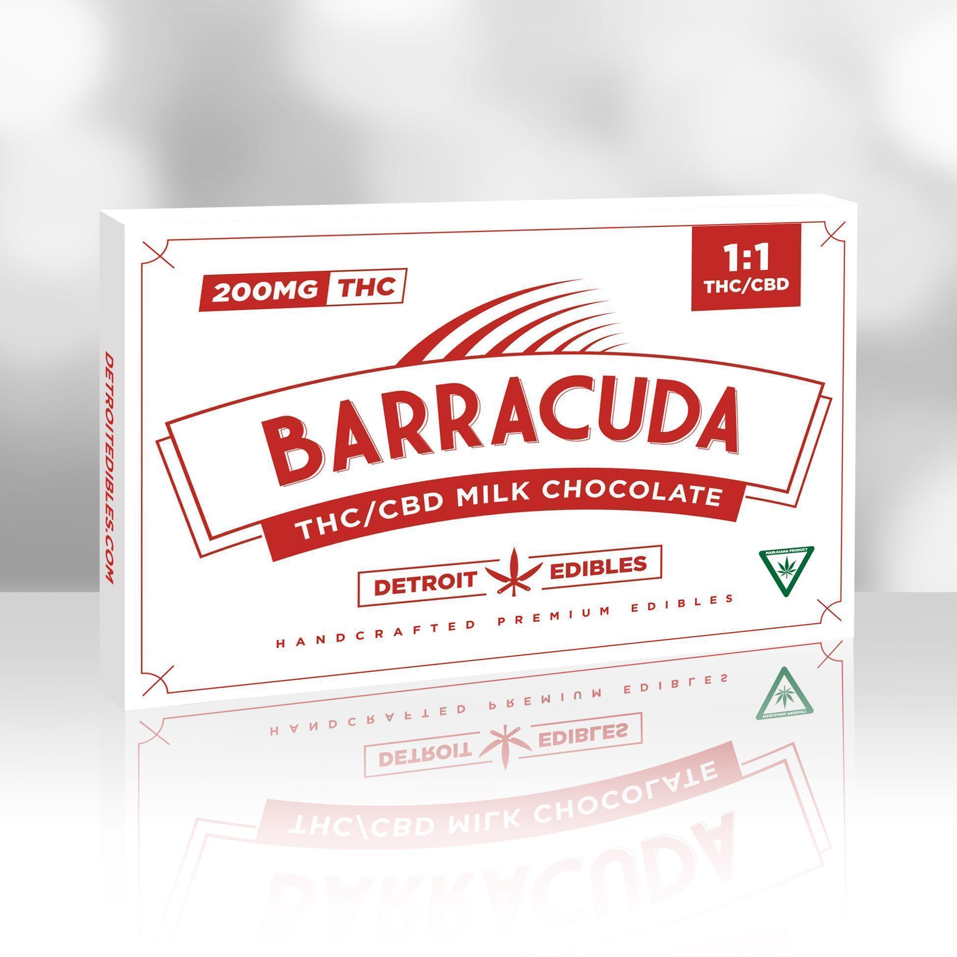 Photograph of product: Barracuda - 200mg 1:1 CBD Chocolate - Milk Chocolate