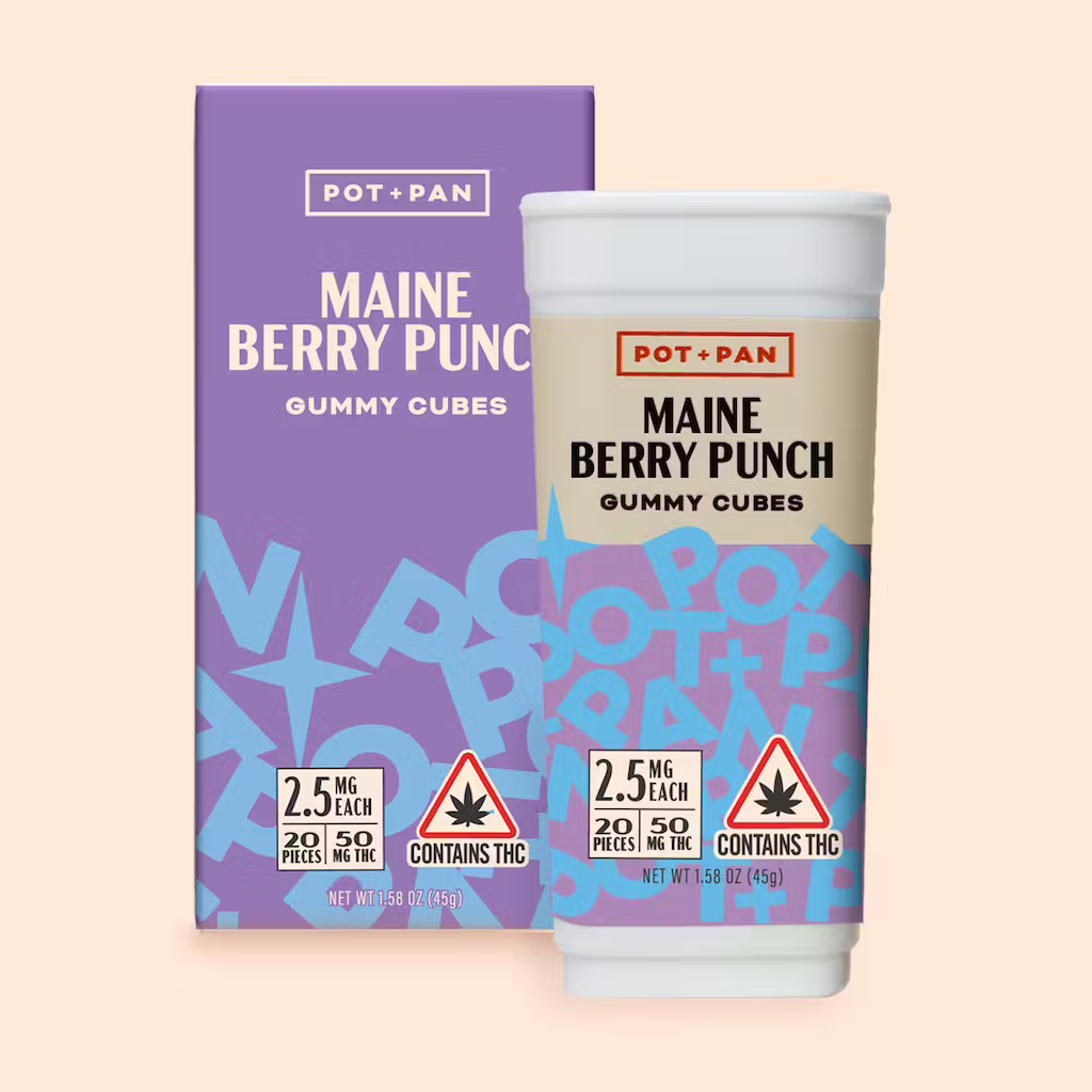 Photograph of Product: Pot+Pan - Maine Berry Punch - Indica Gummy Cubes - 50mg (20pk)