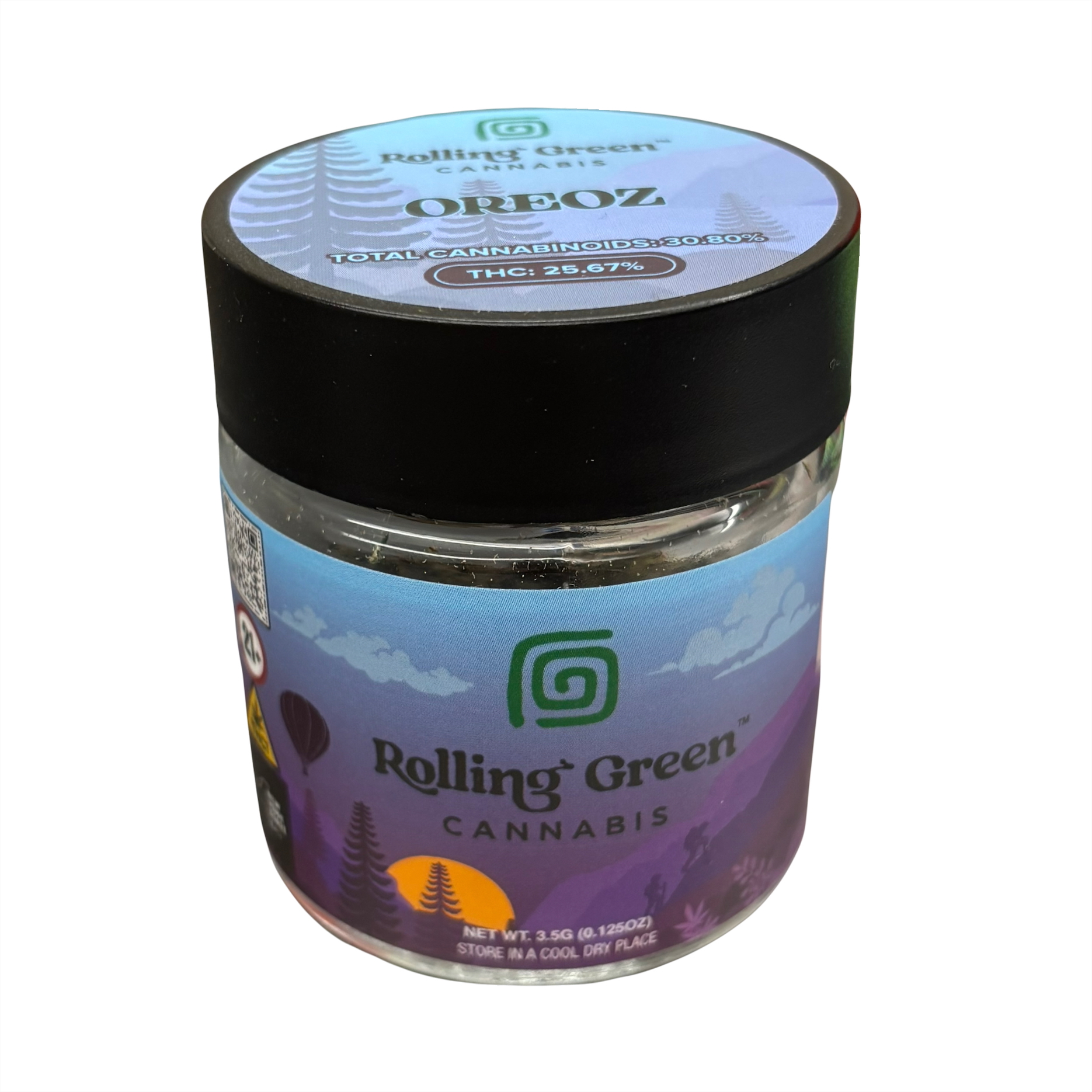 Photograph of product: Rolling Green - Oreoz - Flower -3.5g