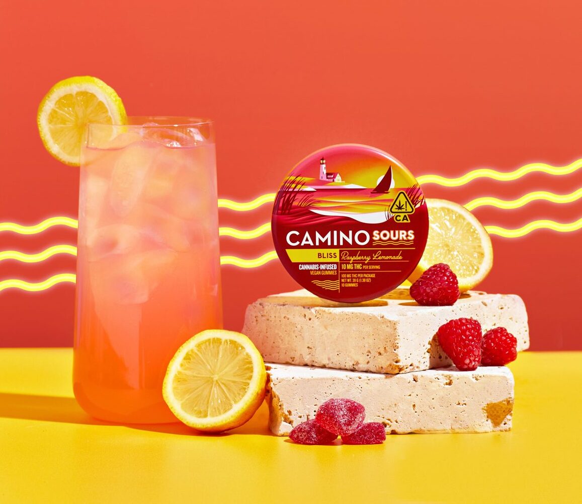 Photograph of product: Camino Sours - Raspberry Lemonade - 100mg - 10pc - Gummy