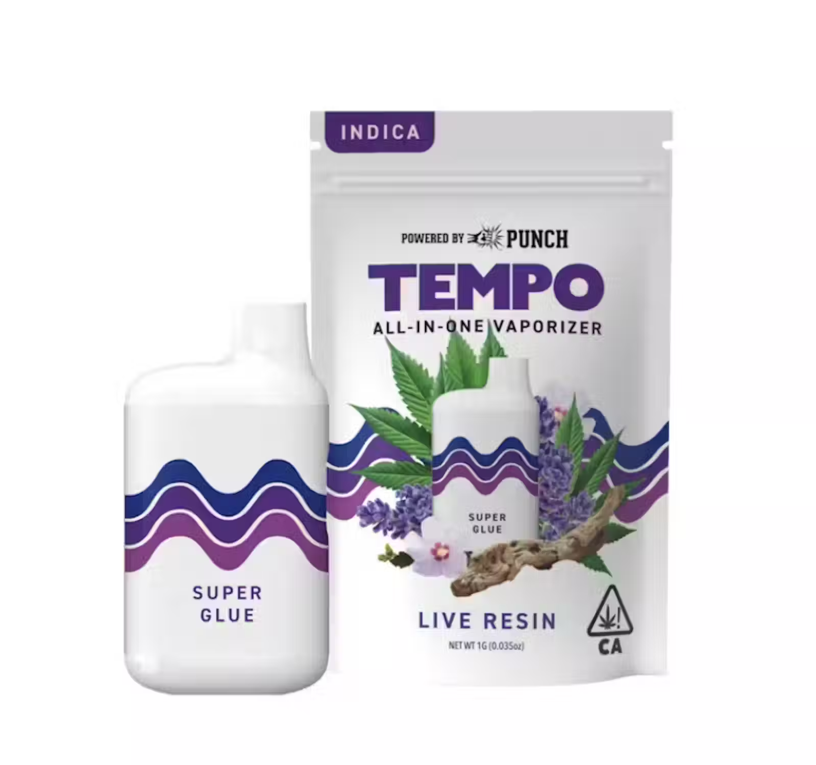 Photograph of product: Super Glue Tempo Live Resin AIO Vape 1G