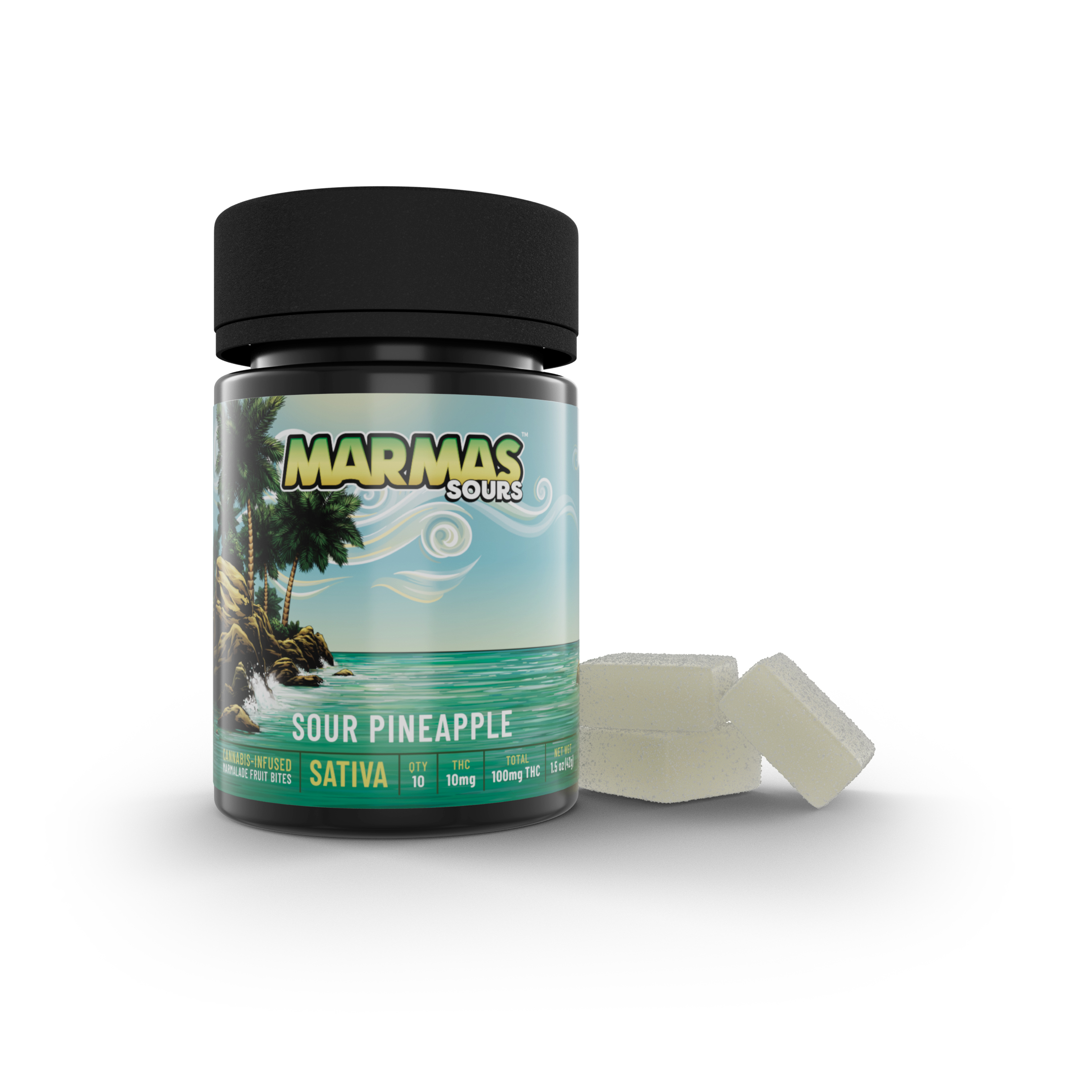 Photograph of product: Marmas Sour Pineapple  10pk Oui'd Jar