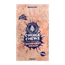 Photograph of product: Choice Chews | Sunburst Peach Hybrid Gummies 20pk | 100mg