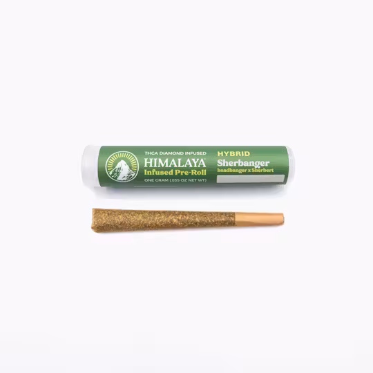 Photograph of product: SHERBANGER 1G DIAMOND INFUSED PREROLL