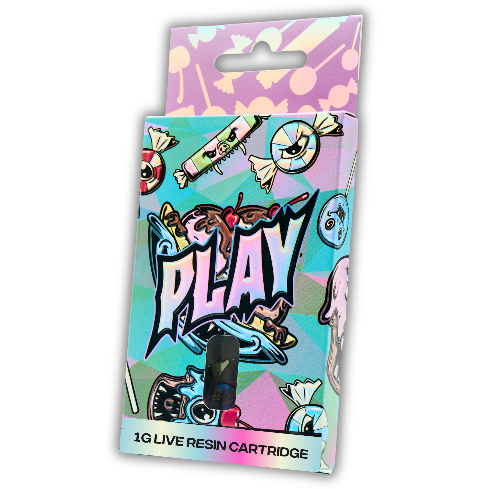 Photograph of product: Play | Live Resin Infused 510 Cart | Candy Limez | 1g