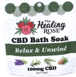 Photograph of product: The Healing Rose CBD Bath Soak - Relax + Unwind 4 oz.
