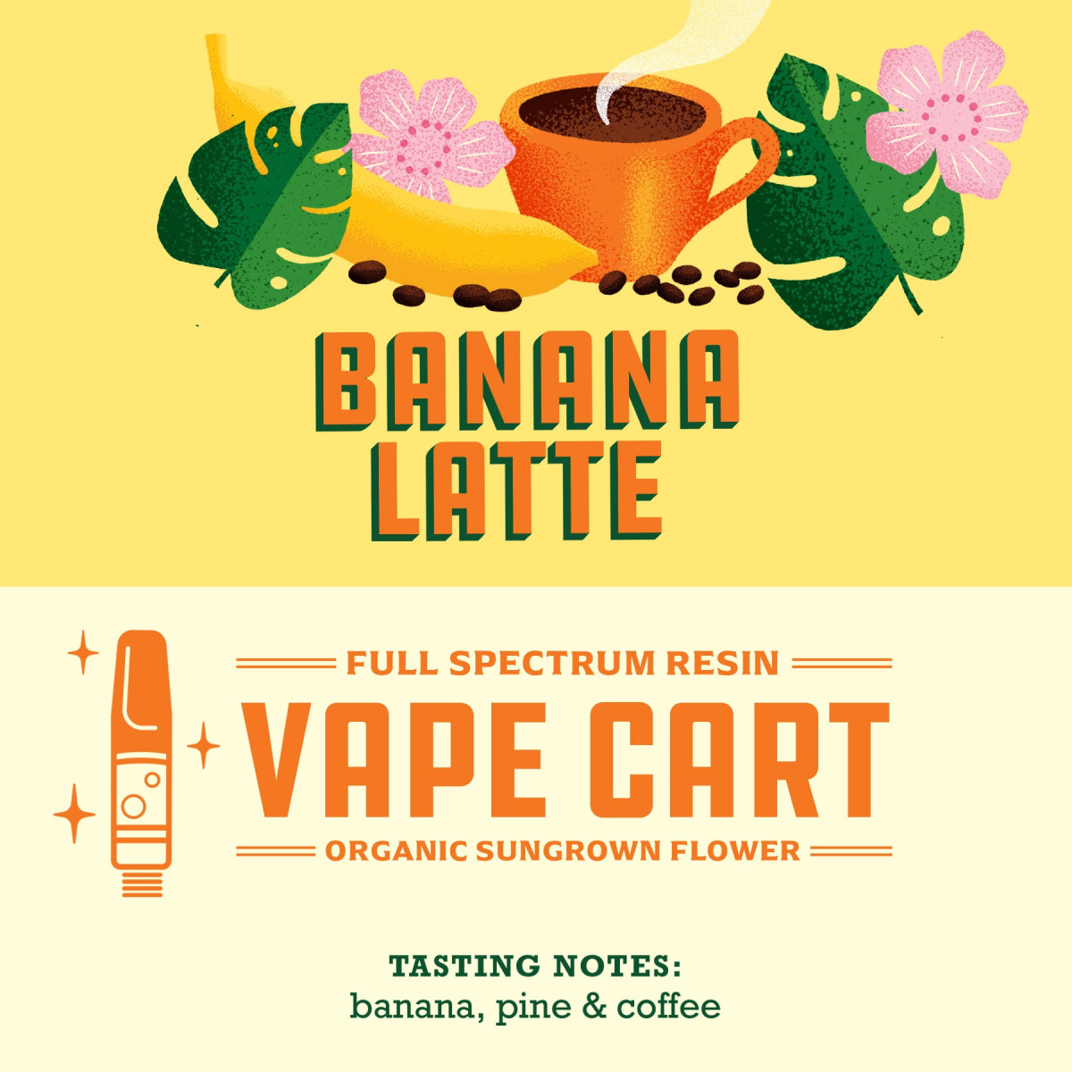Photograph of product: Banana Latte | Vape Cart | 1g