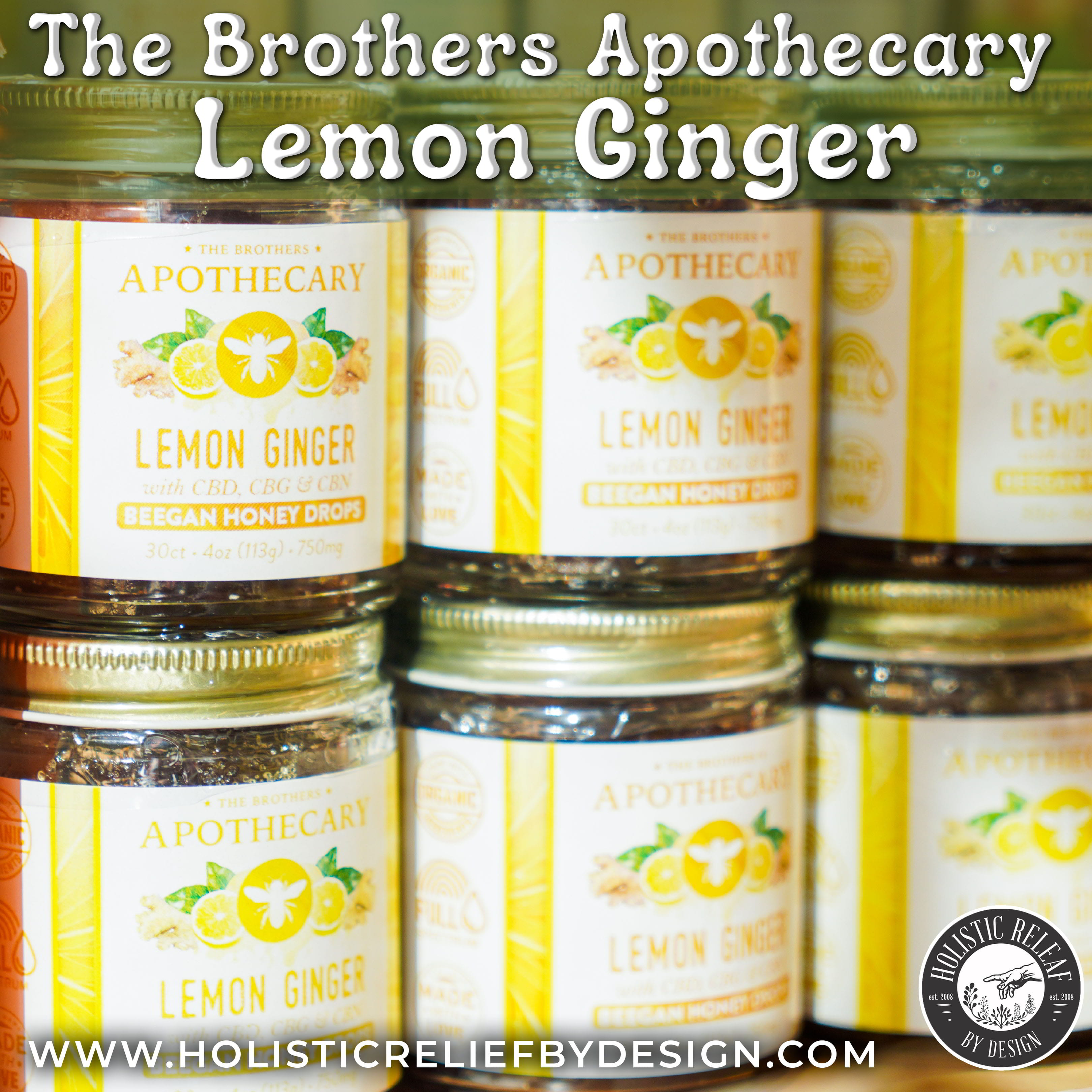 Photograph of product: Lemon Ginger Honey Drops