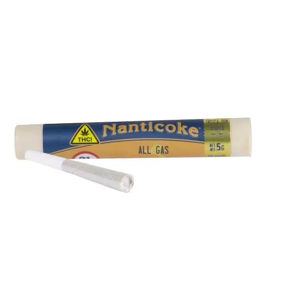 Photograph of product: Nanticoke - Pre Roll - All Gas - 0.5g
