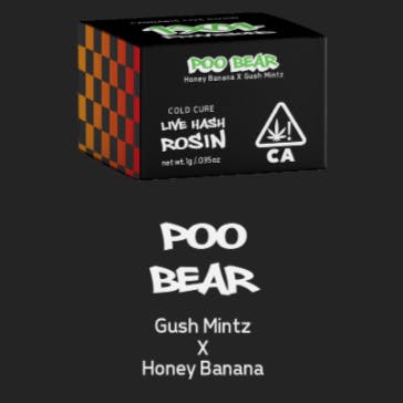 Photograph of product: 1904 Provisions | 1g - Poo Bear - Live Rosin Concentrate - 