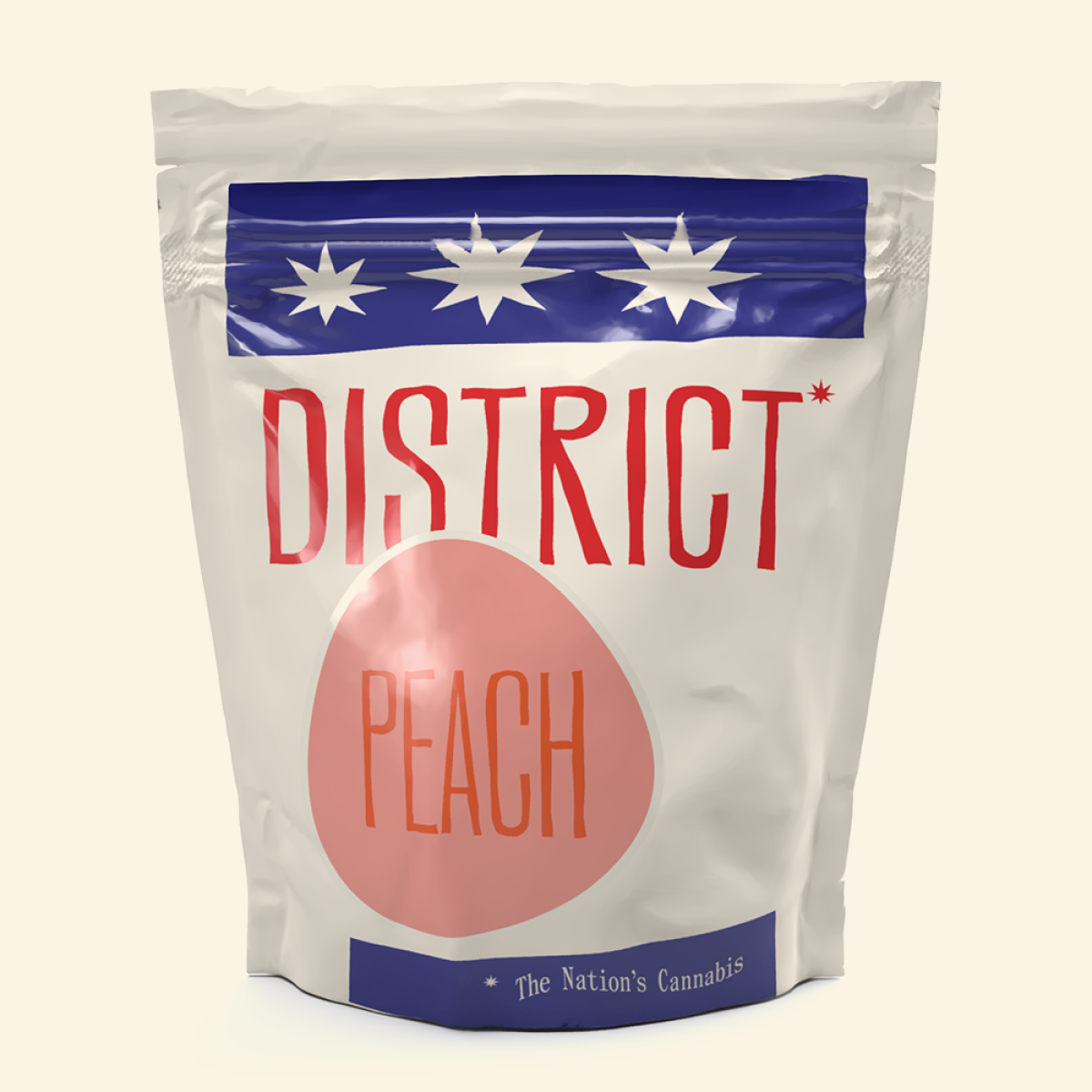 Photograph of product: District Oui'd | PEACH | 10MG TH-oui 10-PK