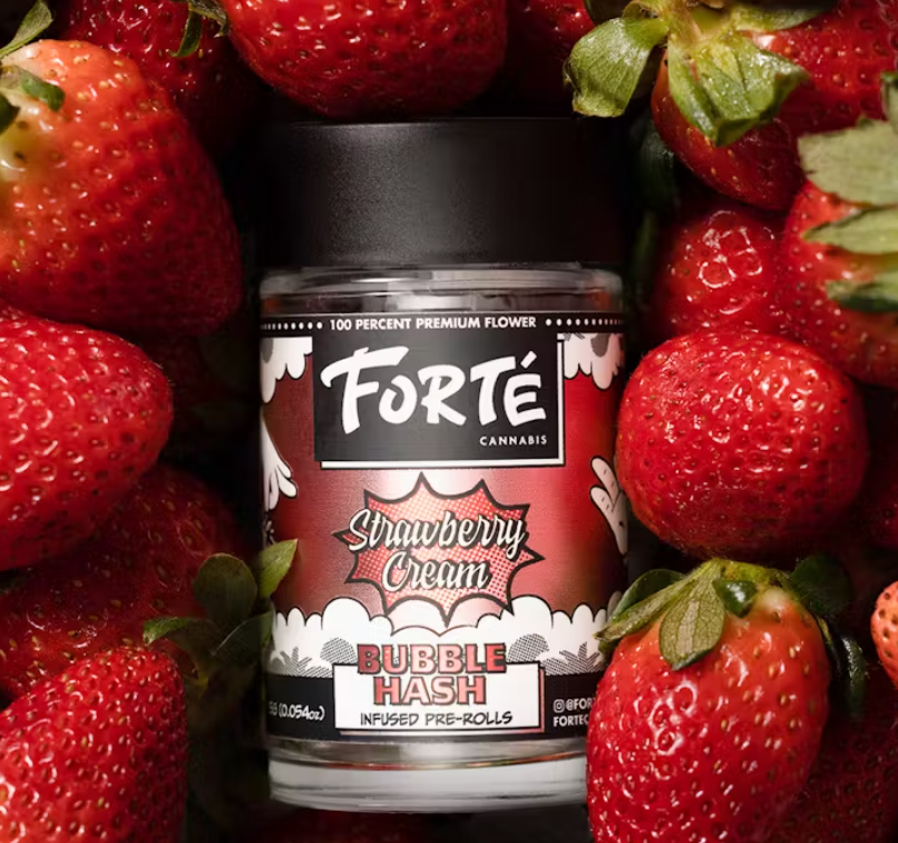 Photograph of product: Forte - Bubble au chocolat Pre-roll 0.5g - 5pk - Strawberry Cream