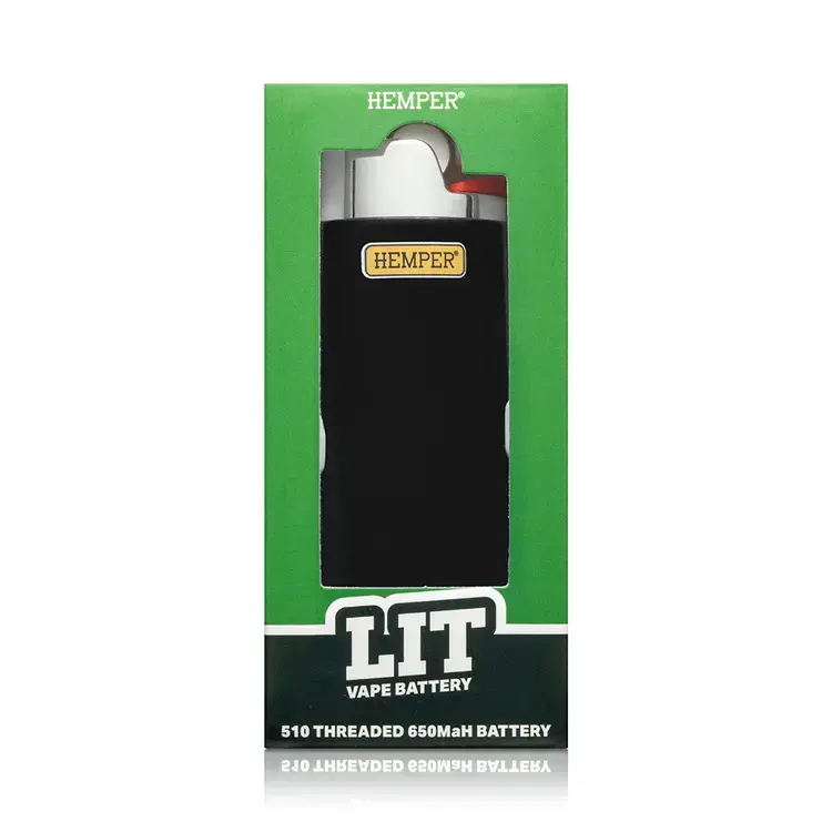 Photograph of product: Battery - HEMPER Lit 510 Thread Discreet Vape - Black
