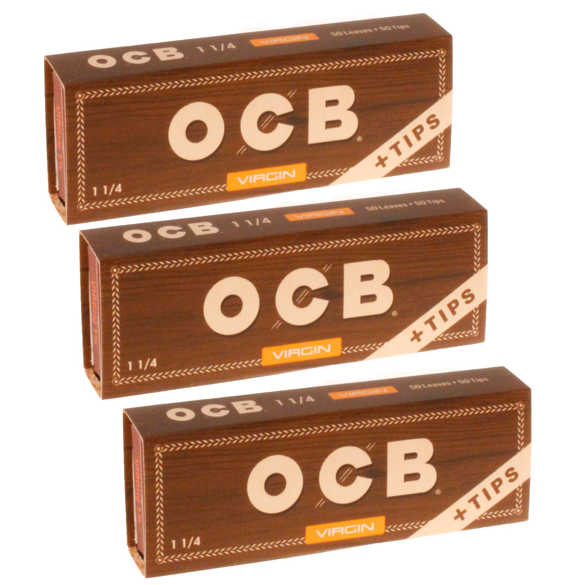 Photograph of product: OCB Bamboo Unbleached 1 1/4 Rolling Papers + Tips
