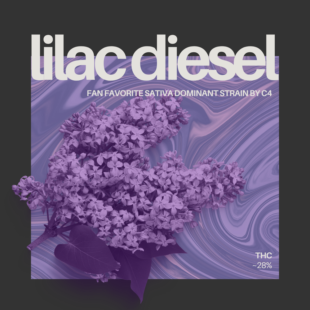 Photograph of product: C4: Flower | Lilac Diesel | 3.5g