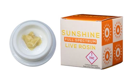 Photograph of product: Sunshine Black Maple Full Spectrum Live Rosin 1g