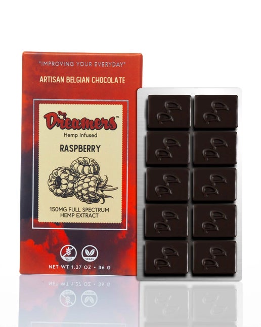 Photograph of product: Day Dreamers Hemp Infused Chocolates - Raspberry