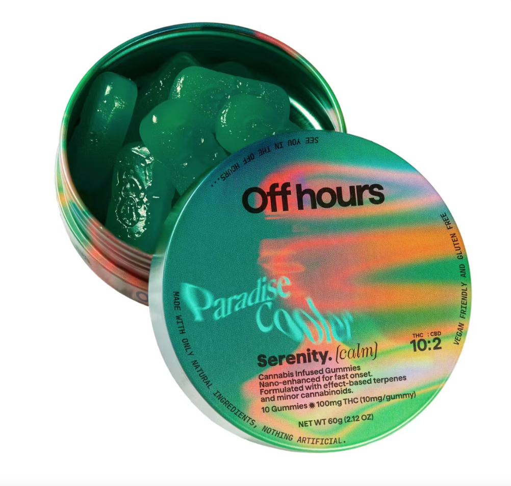 Photograph of product: Off Hours | Paradise Cooler "Serenity" | Gummies | 10pk | 100mg