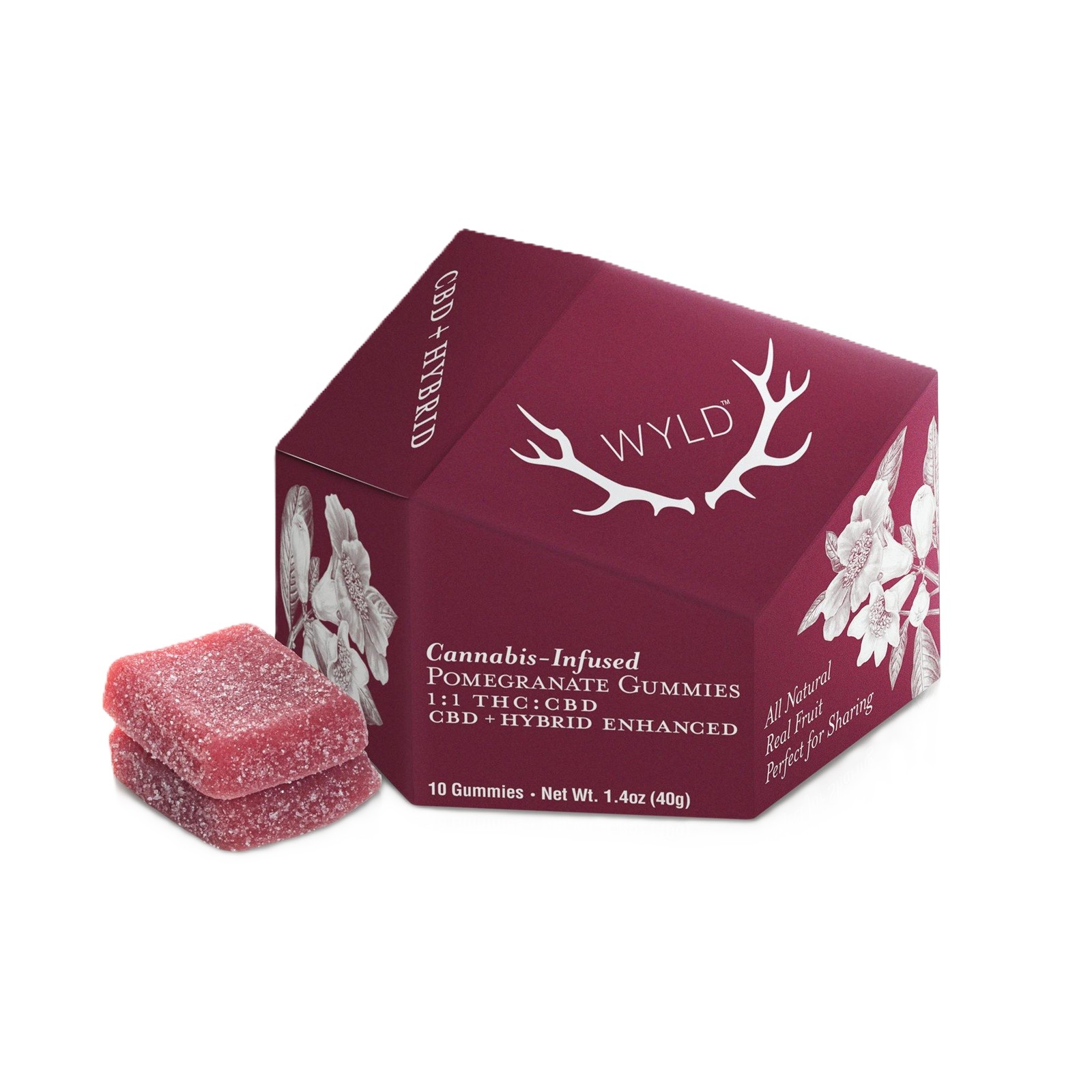 Photograph of product: POMEGRANATE | HYBRID  | GUMMIES | 200MG:200MG | REC