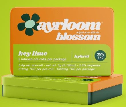Photograph of product: GVL | Ayrloom | Key Lime | Pre-roll 5pk