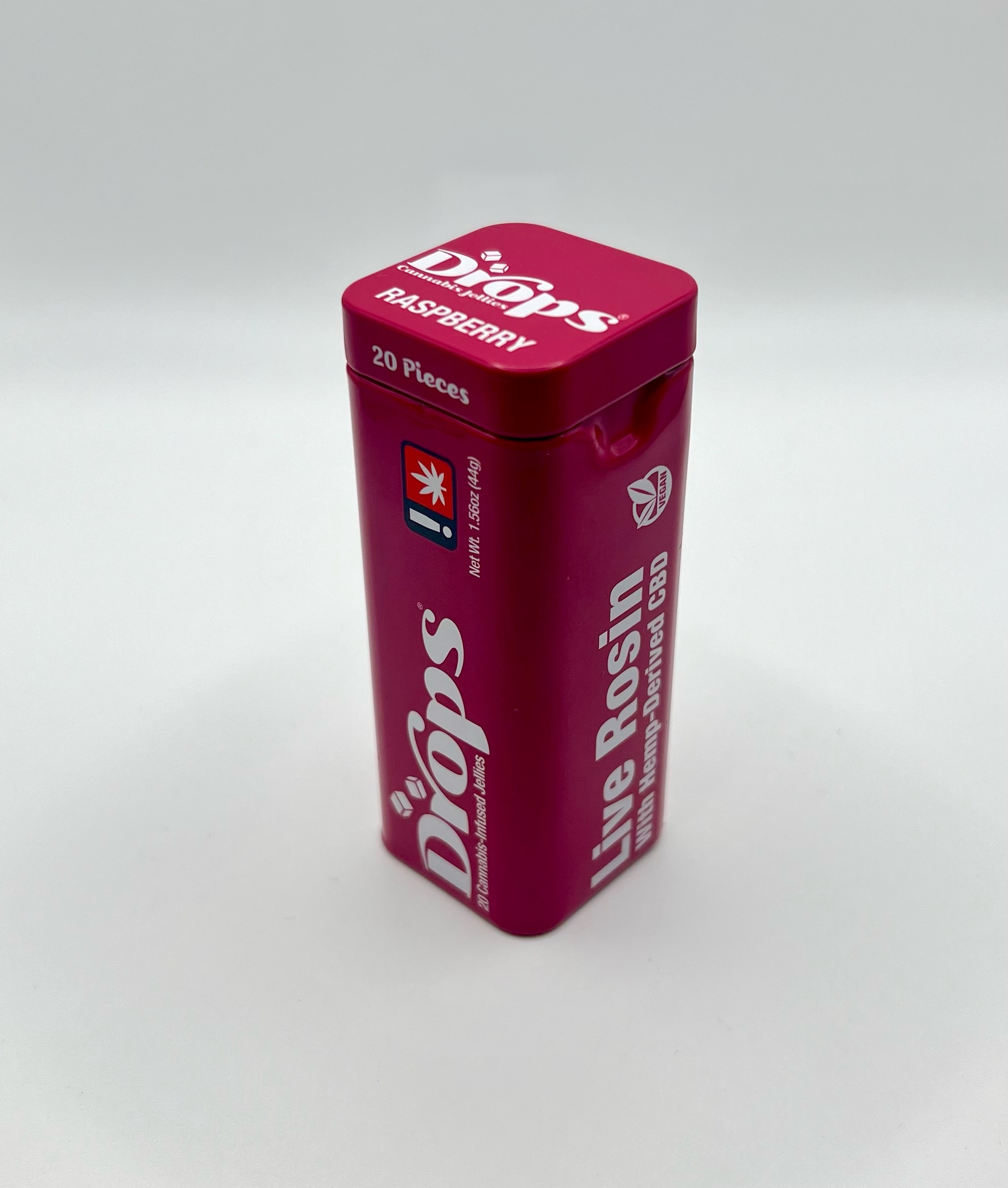 Photograph of product: Drops | Raspberry 1:2 | TH-oui | 100mg Gummy 20pk