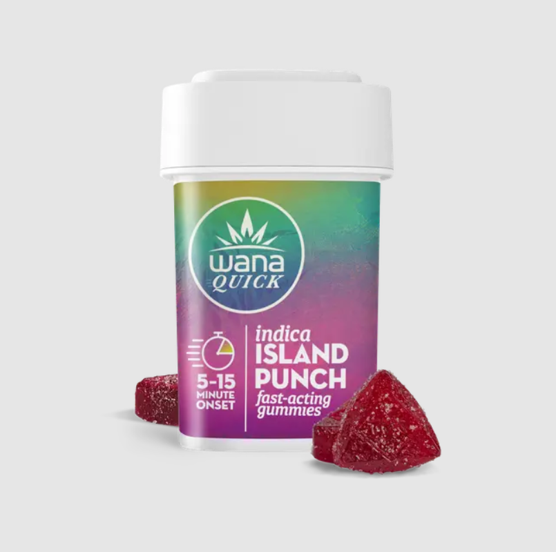 Photograph of product: WANA QUICK INDICA ISLAND PUNCH FAST-ACTING GUMMIES 00166