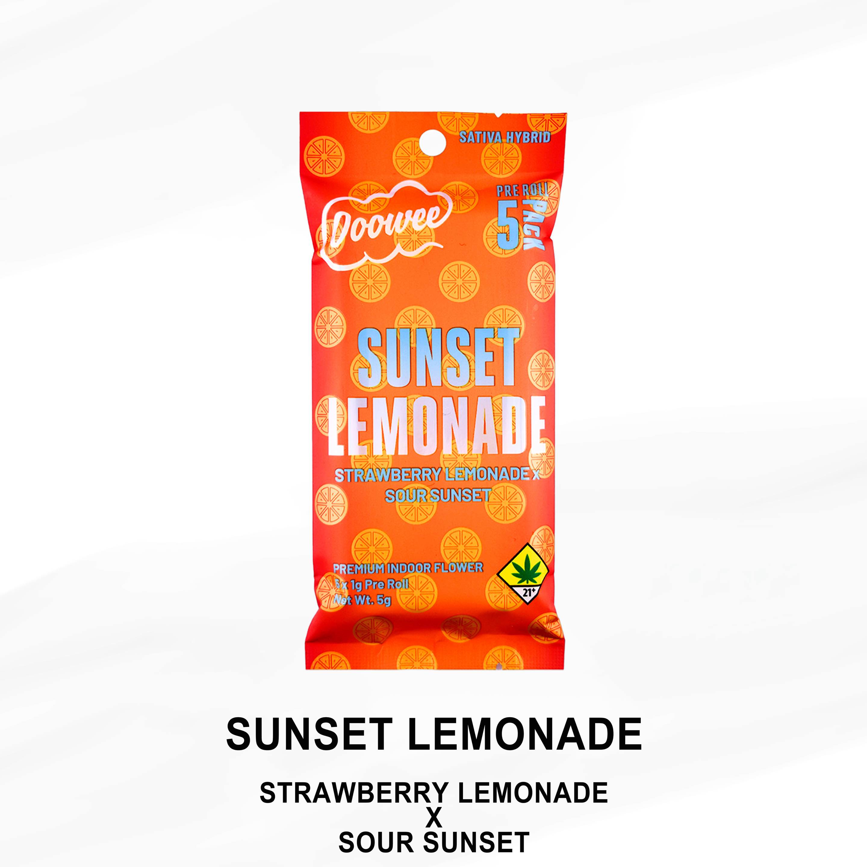 Photograph of product: Sunset Lemonade Pre-Rolls 5 Pack