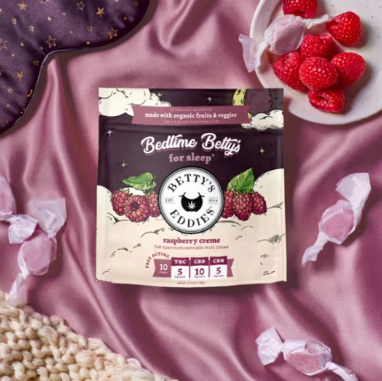 Photograph of product: 1:2:1 Bedtime Raspberry Creme (TH-oui:CBD:CBN) | Fast-Acting Chews | 50mg