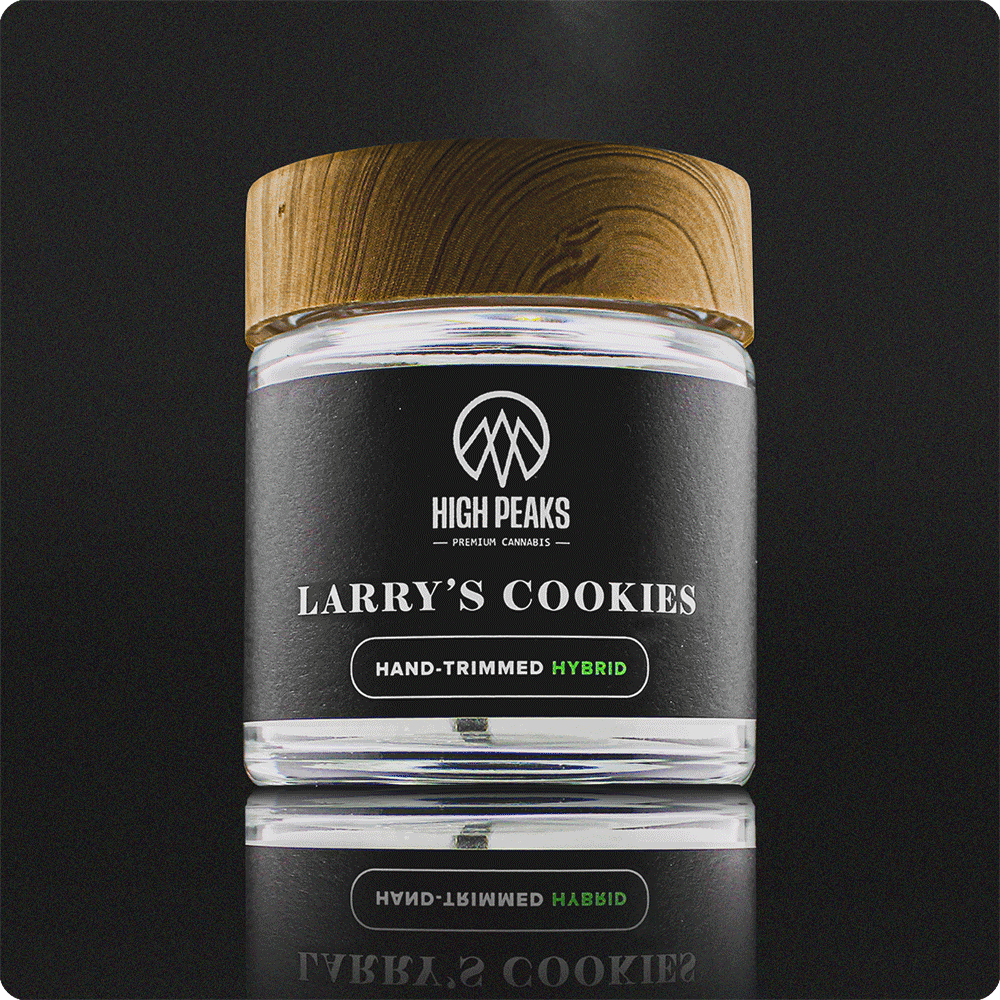 Photograph of product: High Peaks | Larry's Cookies | 3.5g Jar