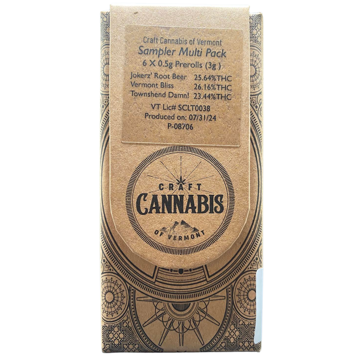 Photograph of Product: Craft Cannabis of VT - Pre-Roll 6 Pack -  Sampler